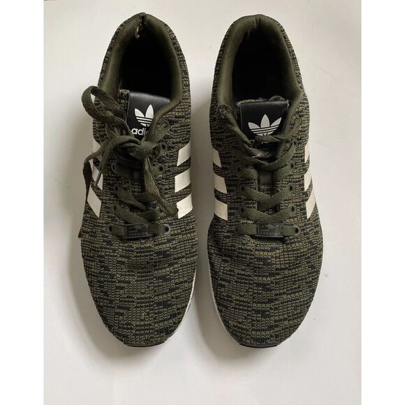 adidas ZX Flux Primeknit Men Green Black  2016 Sz 10 BB2165 - Picture 5 of 12